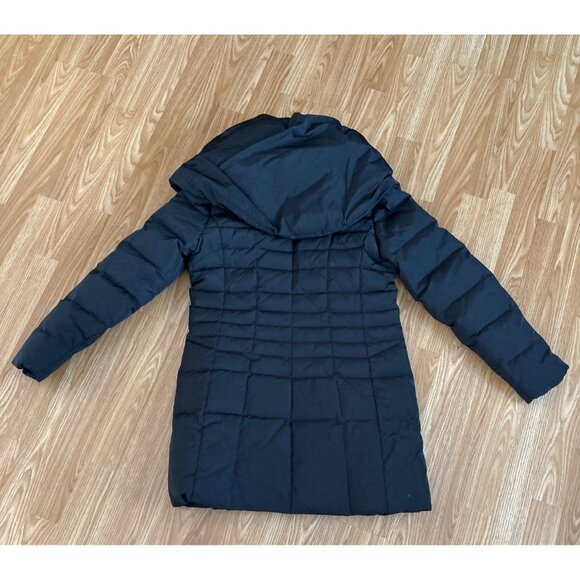 Cole Haan Coat Womens Med Black Puffer Quilted Down Zip Pockets Hooded - Picture 8 of 9